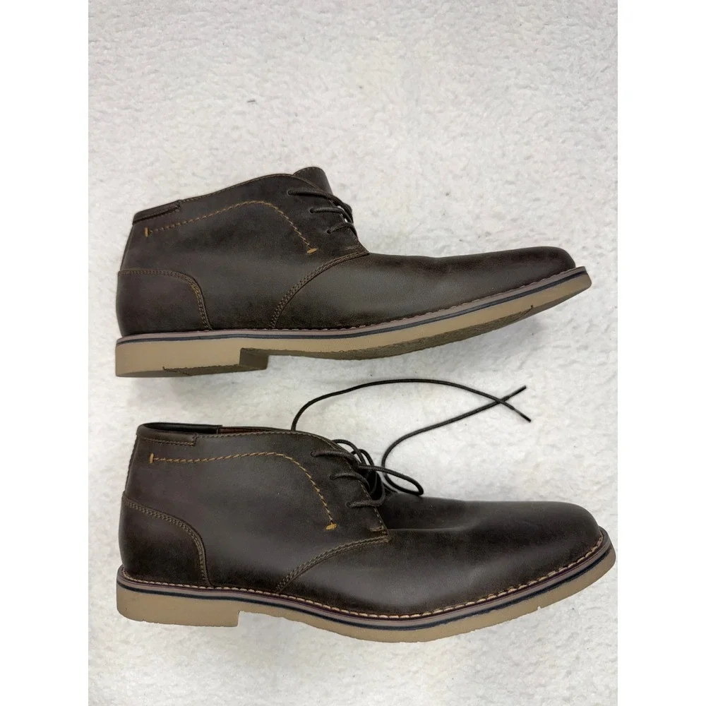 Kobra-Y D-Walnut Mens Chukka Boots Dark Brown Lace Up Desert Shoes Size 11